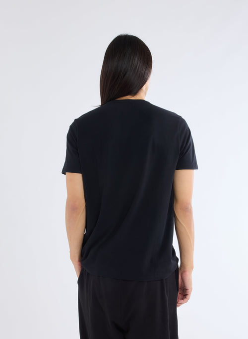 Harold Cotton / Elastane short-sleeved round-neck T-shirt - MAJESTIC FILATURES