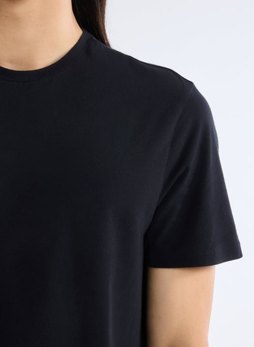 Harold Cotton / Elastane short-sleeved round-neck T-shirt - MAJESTIC FILATURES