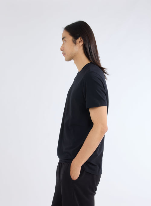 Harold Cotton / Elastane short-sleeved round-neck T-shirt - MAJESTIC FILATURES