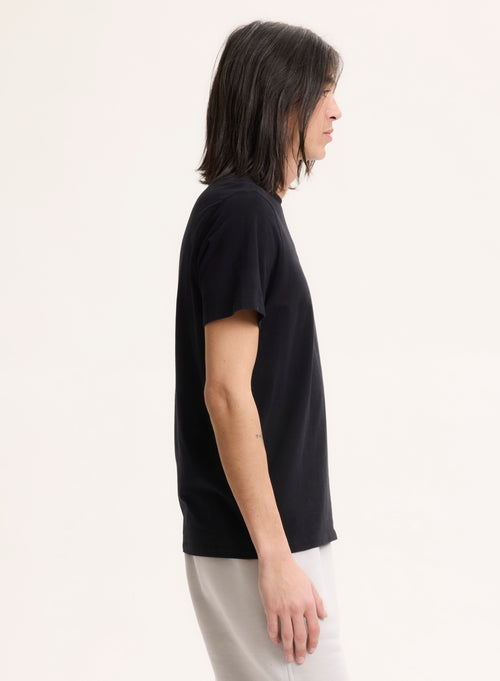 Harold Cotton / Elastane short-sleeved round-neck T-shirt - MAJESTIC FILATURES