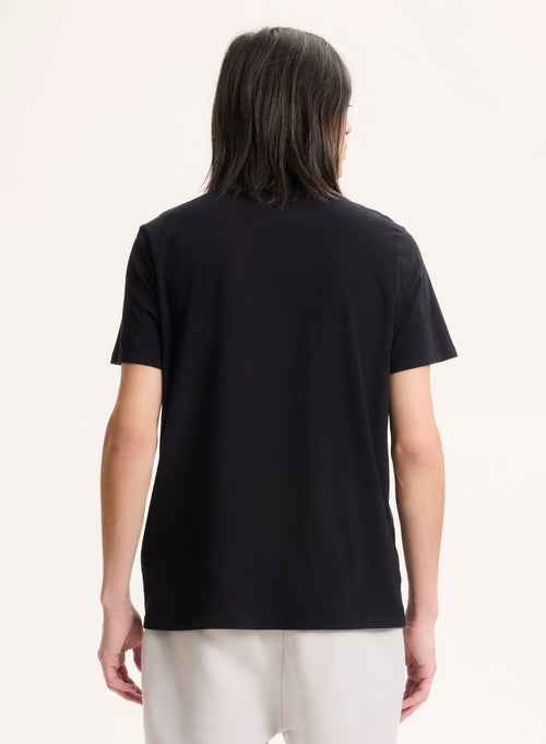 Harold Cotton / Elastane short-sleeved round-neck T-shirt - MAJESTIC FILATURES