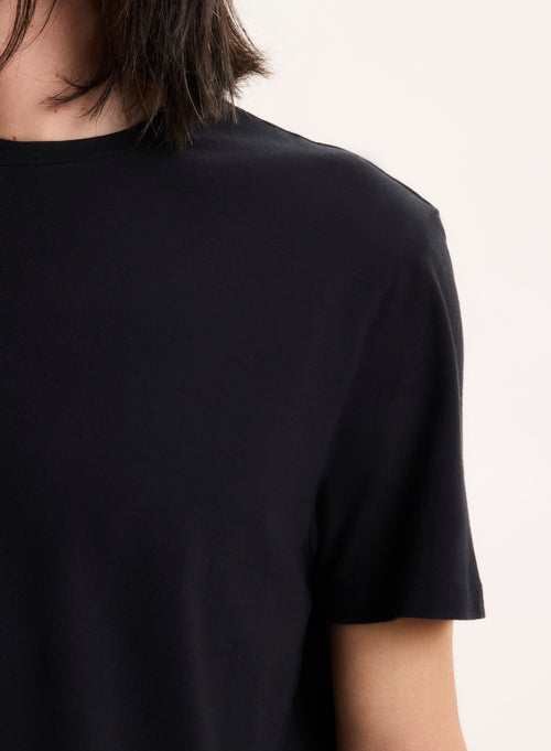 Harold Cotton / Elastane short-sleeved round-neck T-shirt - MAJESTIC FILATURES