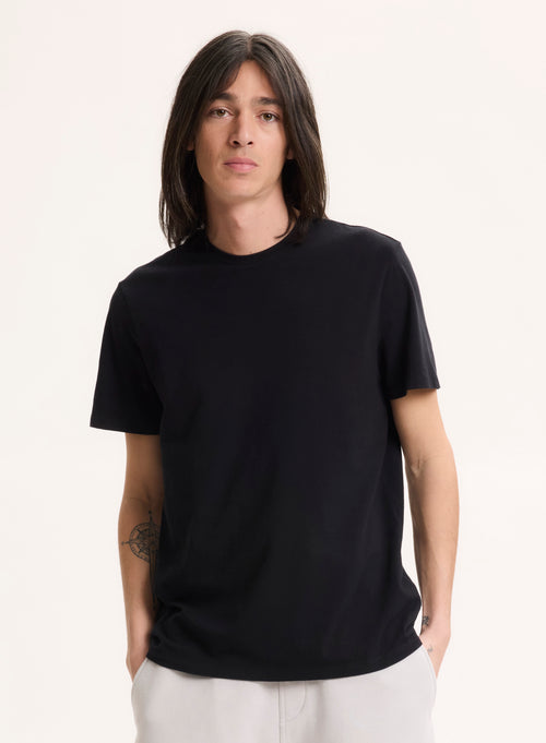 Harold Cotton / Elastane short-sleeved round-neck T-shirt - MAJESTIC FILATURES