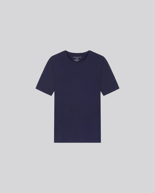 Marine Harold short-sleeved round-neck T-shirt in organic cotton - MAJESTIC FILATURES