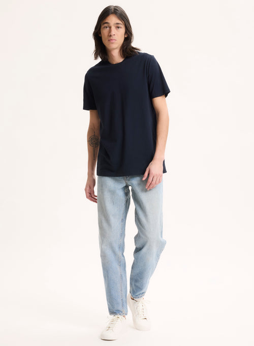 Harold Cotton / Elastane short-sleeved round-neck T-shirt - MAJESTIC FILATURES