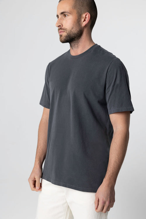 T-shirt Mésange Col Rond Manches Courtes en Coton organique / Elasthanne - MAJESTIC FILATURES