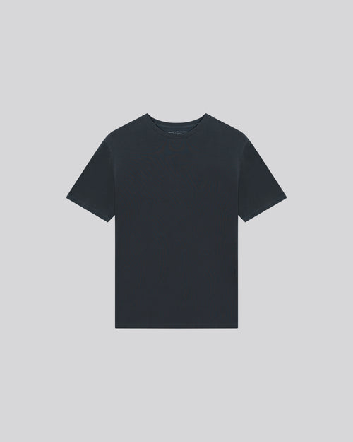 Grey Round Neck Short Sleeve T-shirt in Organic Cotton / Elastane - MAJESTIC FILATURES
