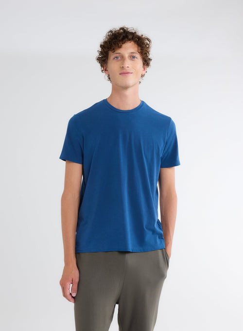 "Homme - T-shirt col rond teinture artisanale Harold" - MAJESTIC FILATURES