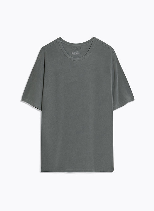 Tee shirt Gris Col Rond Manches Courtes - MAJESTIC FILATURES