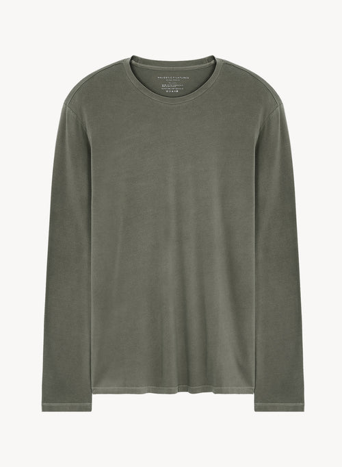 T-shirt in organic cotton and elastane - MAJESTIC FILATURES