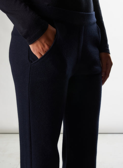 Pantalon Marine en Laine Merinos / Coton - MAJESTIC FILATURES