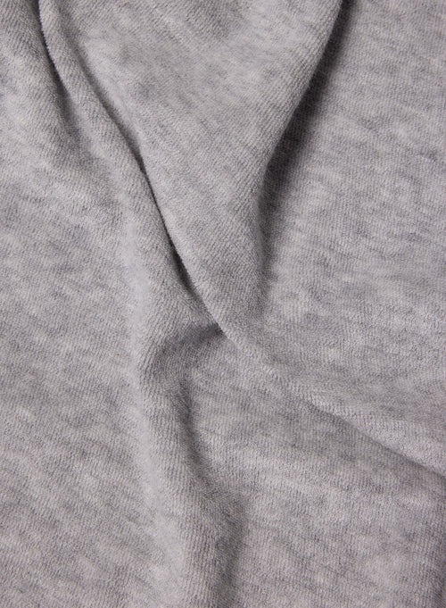 Chemise Gris chiné clair Col Chemise Manches Courtes en Coton / Modal - MAJESTIC FILATURES