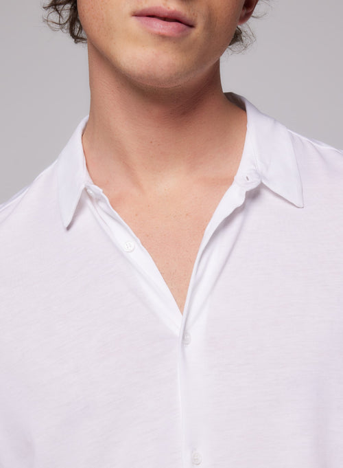 Chemise Blanche Manches Longues en Lyocell, Tencel et Coton - MAJESTIC FILATURES
