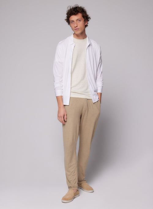 Chemise Blanche Manches Longues en Lyocell, Tencel et Coton - MAJESTIC FILATURES