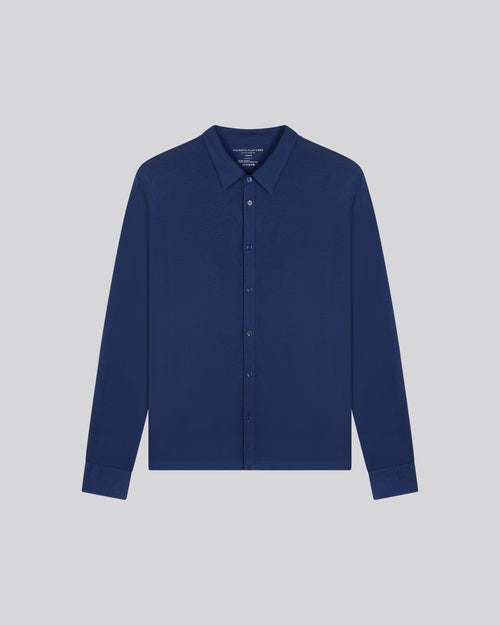 Chemise Bleu Chemise Manches Longues en Lyocel, Tencel / Coton organique - MAJESTIC FILATURES
