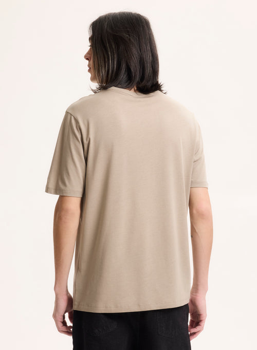 Blue Round Neck Short Sleeve T-shirt - MAJESTIC FILATURES