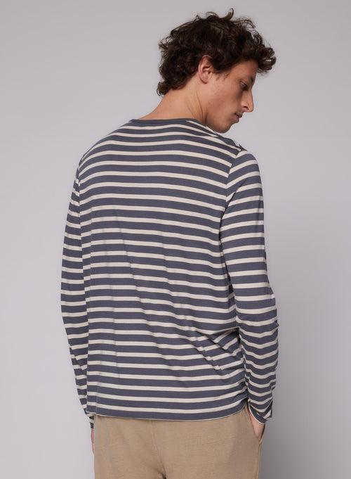 Round Neck Long Sleeve T-shirt in Lyocel / Tencel / Cotton - MAJESTIC FILATURES
