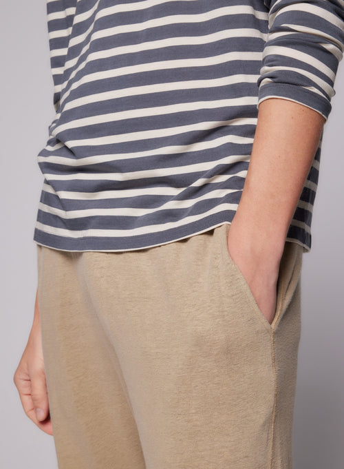 Round Neck Long Sleeve T-shirt in Lyocel / Tencel / Cotton - MAJESTIC FILATURES