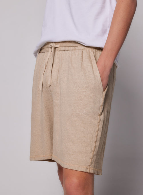 Shorts Sable en Lin / Elasthanne - MAJESTIC FILATURES