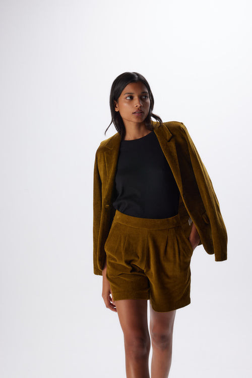 Anthracite Heather Long Sleeve Cotton/Cashmere Shirt - MAJESTIC FILATURES