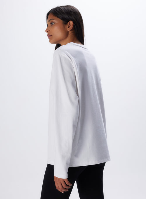 Black Organic Cotton Oversized T-Shirt WOMEN|Majestic Filatures - MAJESTIC FILATURES