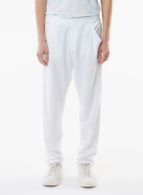 Pantalon Blanc en Lin / Coton Organique - MAJESTIC FILATURES