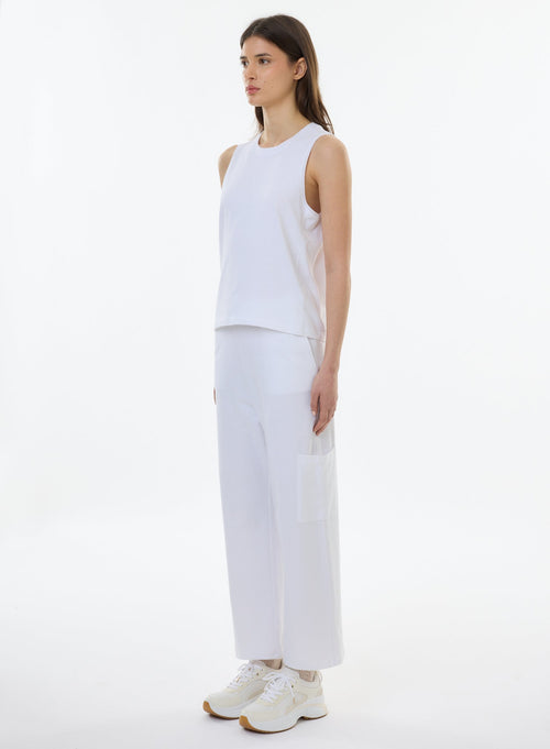 Pantalon Blanc en Coton organique - MAJESTIC FILATURES