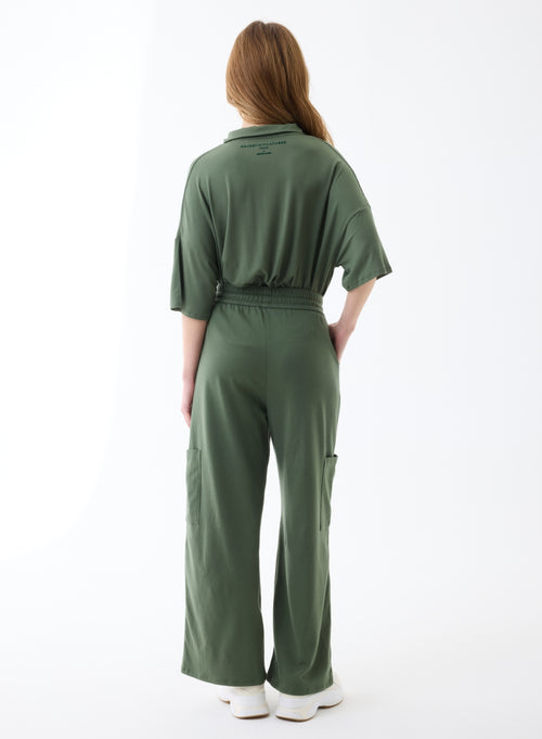 Grüne Hose aus Bio-Baumwolle - MAJESTIC FILATURES