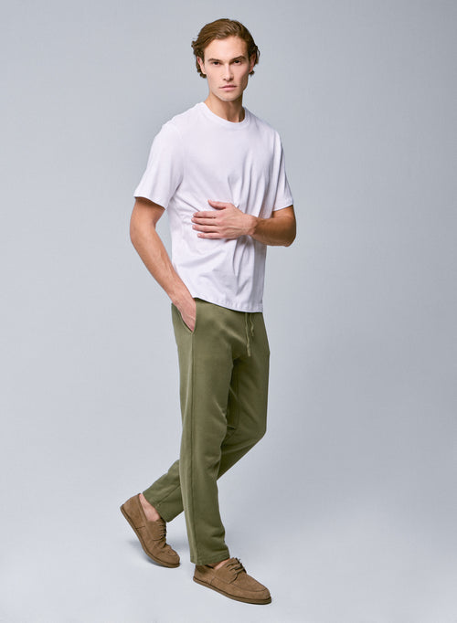 T-shirt Blanc Col Rond Manches Courtes en Coton Organique - MAJESTIC FILATURES