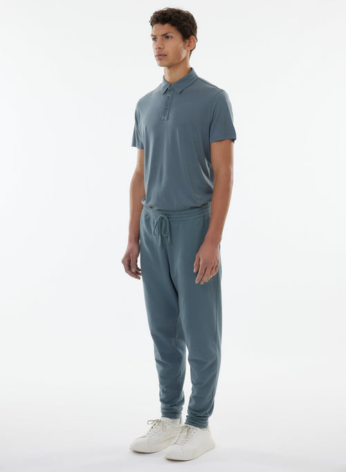 Pantalon Bleu en Coton Organique - MAJESTIC FILATURES