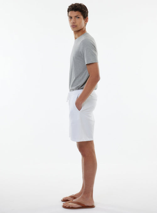 Shorts Blanc en Coton Organique - MAJESTIC FILATURES