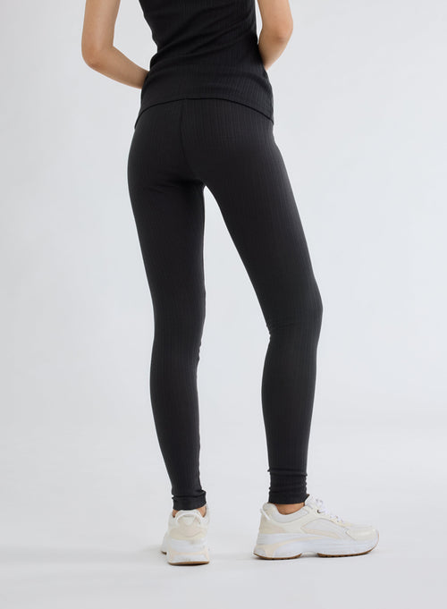 Pantalon Noir en Coton organique et Modal - MAJESTIC FILATURES