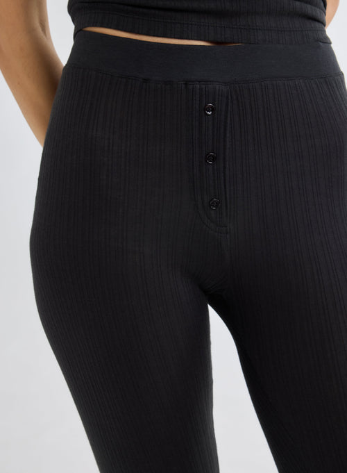 Pantalon Noir en Coton organique et Modal - MAJESTIC FILATURES