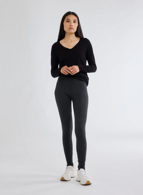 Grey Organic Cotton and Modal Pants - MAJESTIC FILATURES