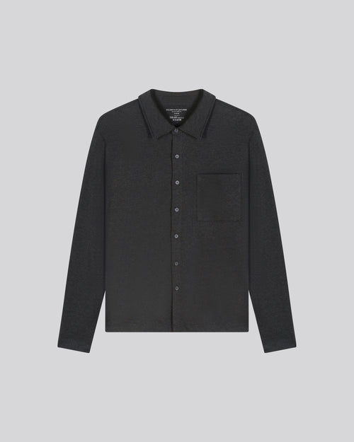 Chemise Gris Chemise Manches Longues en Lyocel, Tencel / Coton organique - MAJESTIC FILATURES