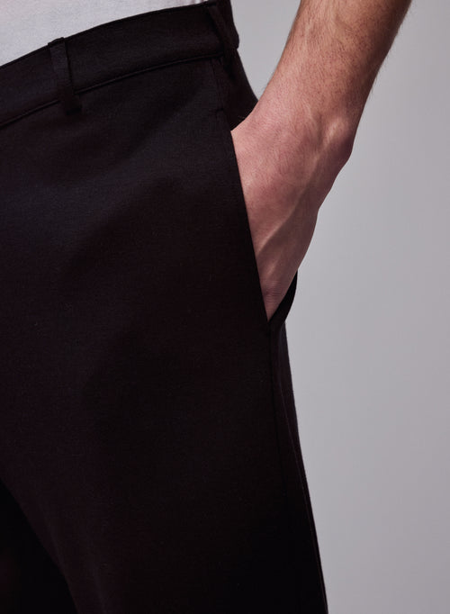 Pantalon Noir en Lyocell / Tencel / Coton organique - MAJESTIC FILATURES