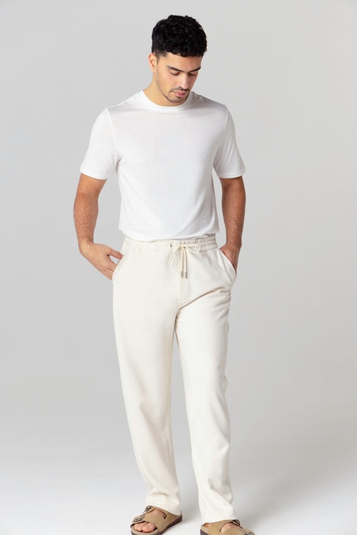 Pantalón blanco de lyocel, tencel / algodón orgánico - MAJESTIC FILATURES