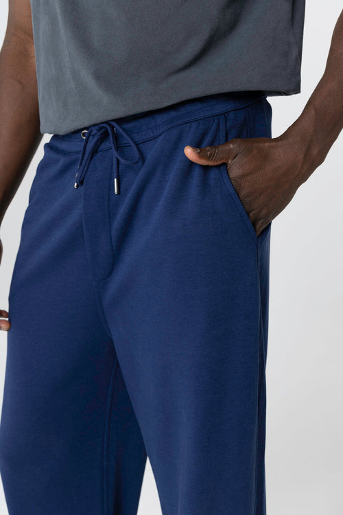 Pantalon Bleu en Lyocel, Tencel / Coton Organique - MAJESTIC FILATURES