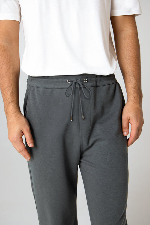 Pantalon Gris foncé en Lyocel, Tencel / Coton organique - MAJESTIC FILATURES