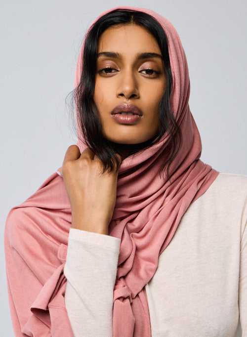 Pink Viscose / Cashmere Scarf - MAJESTIC FILATURES