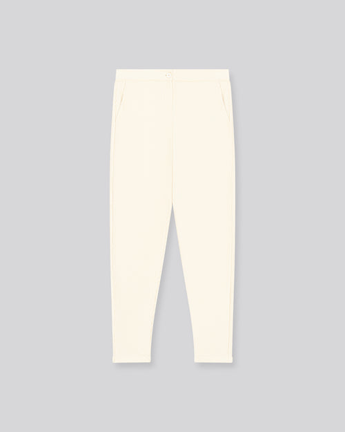 Pantalon Blanc en Coton Organique / Polyester - MAJESTIC FILATURES