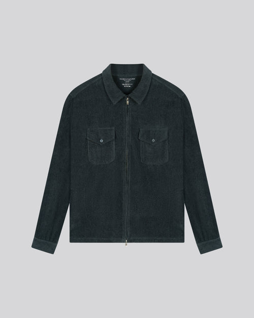 Chemise Gris Chemise Manches Longues en Coton Organique / Polyester - MAJESTIC FILATURES