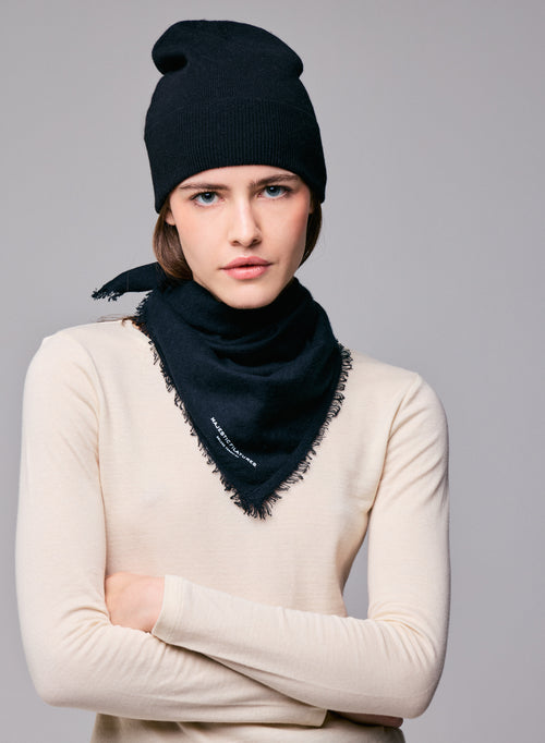 Bandana Noir en Cachemire - MAJESTIC FILATURES