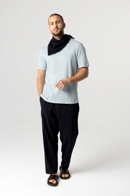 Kaschmir-Bandana in Marineblau - MAJESTIC FILATURES