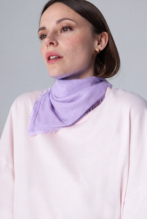 Kaschmir-Bandana in Hellviolett - MAJESTIC FILATURES