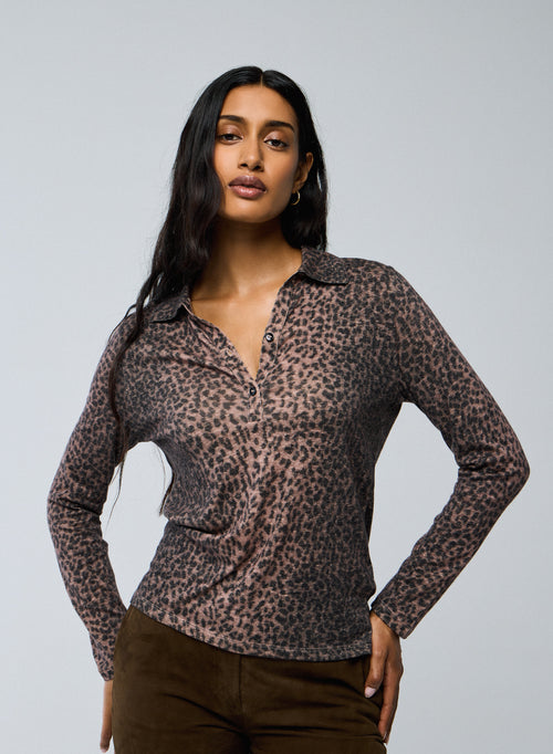 Polo Rose Polo Manches Longues en Coton / Cachemire - MAJESTIC FILATURES