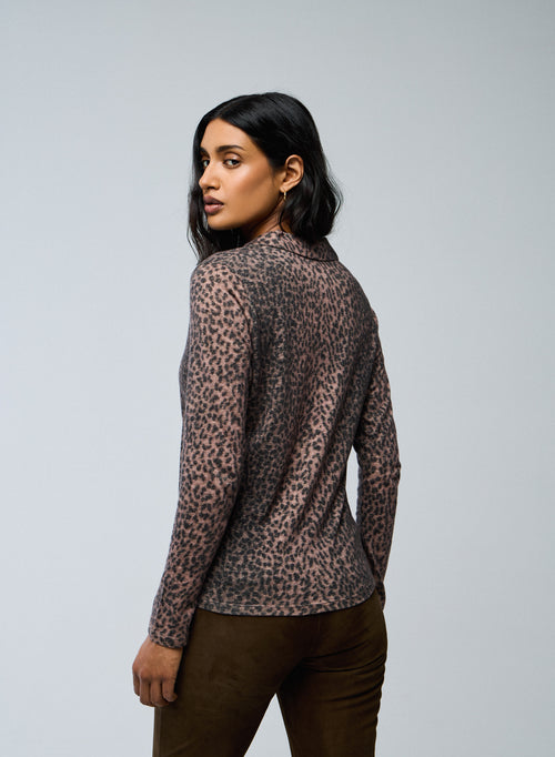 Polo Rose Polo Manches Longues en Coton / Cachemire - MAJESTIC FILATURES