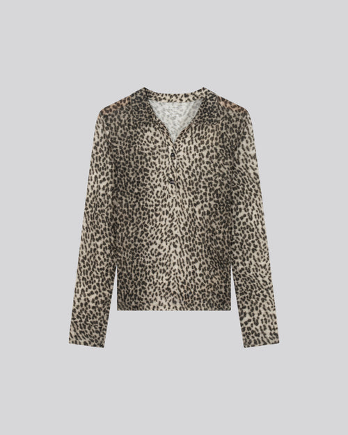 Polo Beige Manga Larga Algodón / Cachemira Polo - MAJESTIC FILATURES