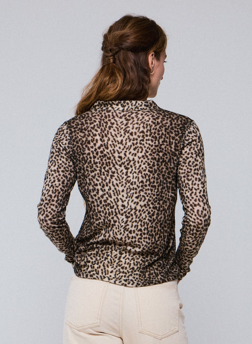 Polo Beige Manga Larga Algodón / Cachemira Polo - MAJESTIC FILATURES