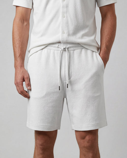 Shorts aus Bio-Baumwolle/Polyamid in Weiß - MAJESTIC FILATURES